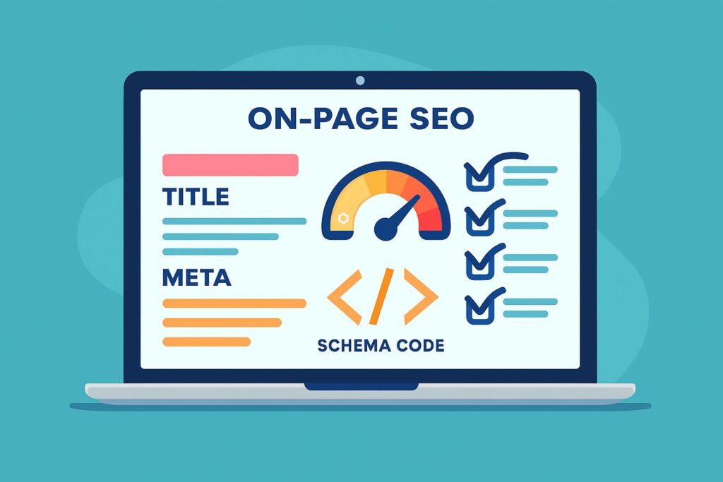 On-page SEO checklist illustration 2025