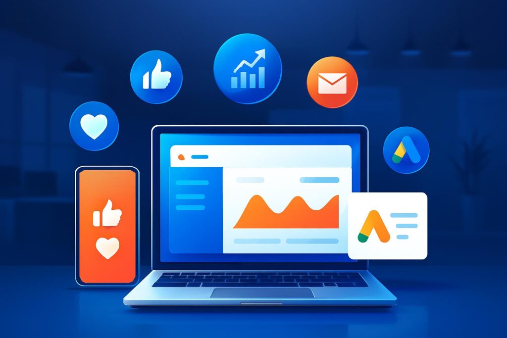 SEO Guide for Beginners 2025 – Search Engine Optimization Illustration