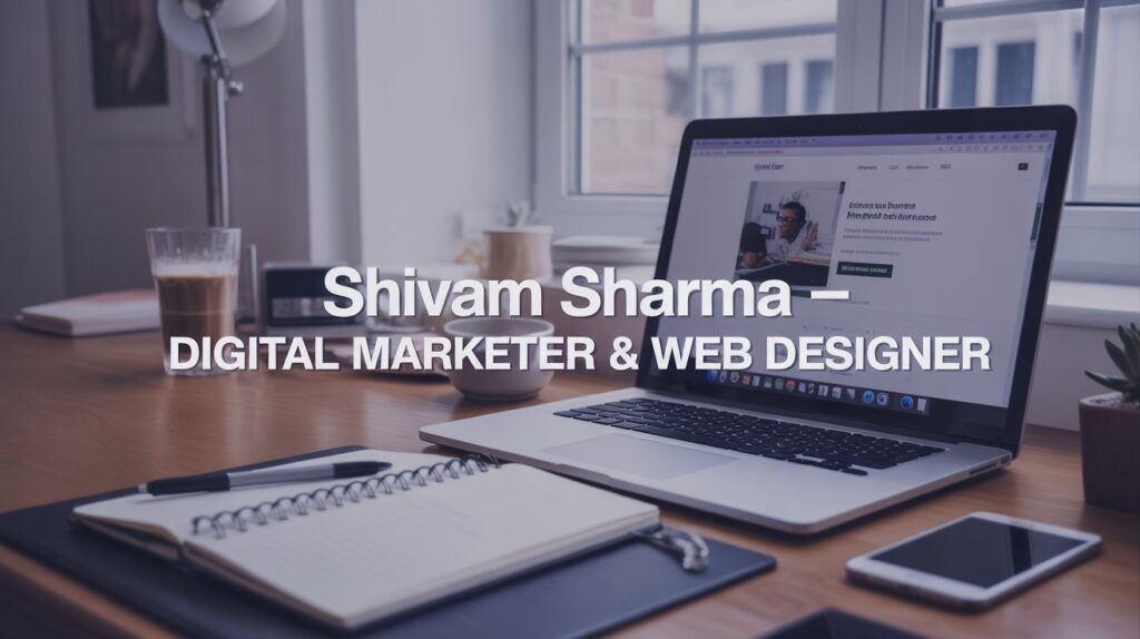 Shivam Sharma’s professional digital marketing and web design workspace